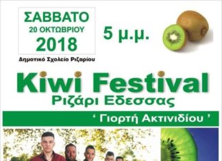 Γιορτή Ακτινίδιου 2018 το Σάββατο στο Ριζάρι