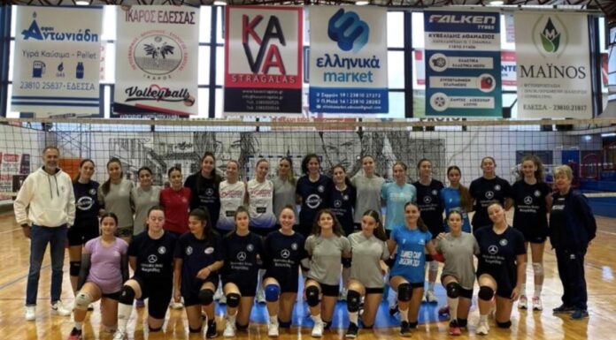Φιλικό προετοιμασίας για την ομάδα βόλεϊ Π.Α.Σ. ΙΚΑΡΟΣ ΕΔΕΣΣΑΣ