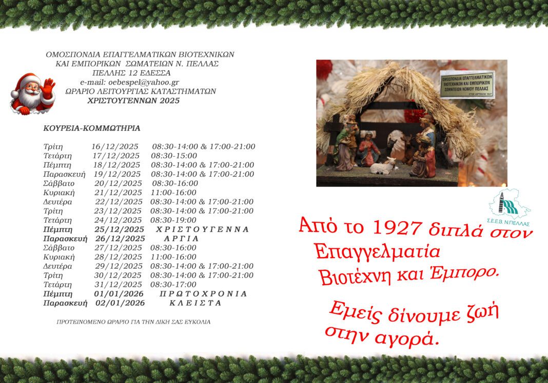 Χριστουγεννα 2025-2