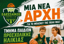 Για πρώτη φορά στην ιστορία του μπάσκετ της πόλης μας δημιουργείται τμήμα για παιδιά προσχολικής ηλικίας!