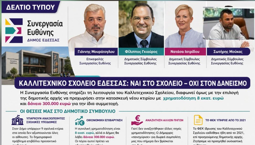 Δελτιο τυπου Καλλιτεχνικό Σχολείο